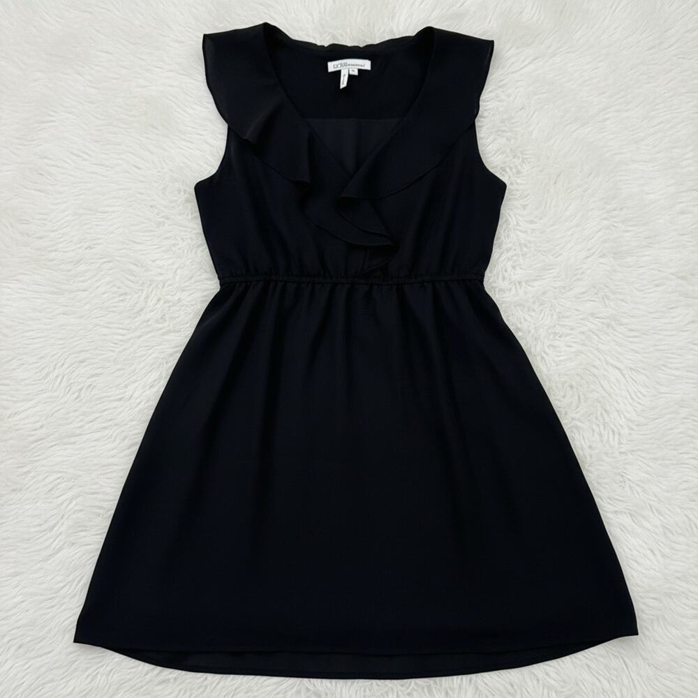 BCBGeneration Women's Black Mini Ruffle A-Line Dress - Size M
 b87
